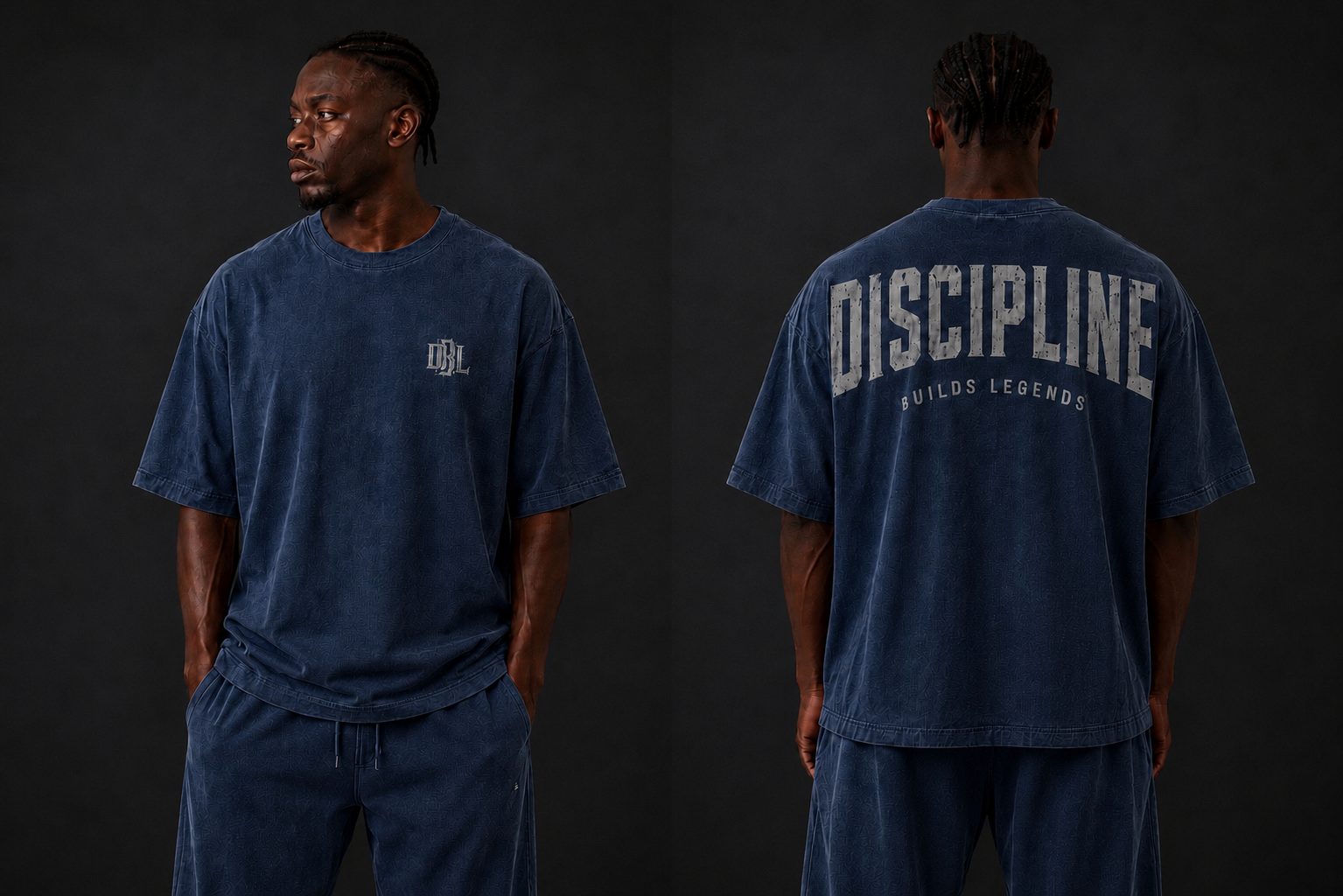 DBL Oversize Vintage Tee- Azul Navy | Próximamente Septiembre 2026